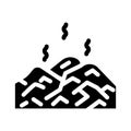 landfill gas biogas glyph icon vector illustration