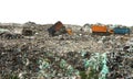 Landfill with huge piles of garbage