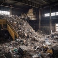 Landfill with methane capture system and reduced greenhouse gas emissions Royalty Free Stock Photo