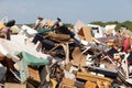 Landfill. Old furniture at the garbage dump. Royalty Free Stock Photo