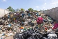 Landfill site, a pile of junk, unsorted waste materials