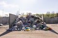 Landfill site, a pile of junk, unsorted waste materials