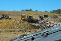 Landfill working face