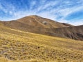 Landforms of mountains at Lindis Pass on the South Island of New Zealand