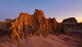 Sculpted landforms in the desert Royalty Free Stock Photo