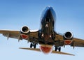 Landing airliner Royalty Free Stock Photo