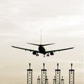 Landing airplane Royalty Free Stock Photo