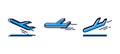 Landing arrival icon, vector illustration