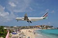 Landing on the beach of Saint Maarten