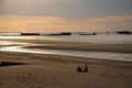 The landing beaches at Arromanches, France. Royalty Free Stock Photo