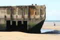 The landing beaches at Arromanches, France. Royalty Free Stock Photo