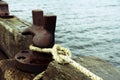 Landing dock for boats at the harbor