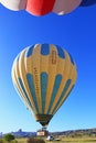 Landing tourists in hot air balloons Kapadokia Turkey