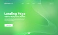 Landing Page. Abstract background website. Template for websites, or apps. Modern Green design. Abstract vector style