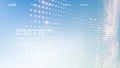 Landing page abstract design with particle tunnel. Colorful template for website or app. Royalty Free Stock Photo