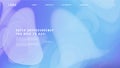 Landing page abstract design. Template for website or app. Colorful abstract minimal wave