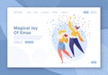 New Year 2020 party and Christmas celebration concept with flat people characters for web desig