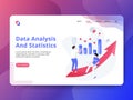 Landing Page Data Analysis And Statistics Royalty Free Stock Photo