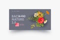 Landing Page Design with Autumn Gerbera Flowers, Website Template for Florist Shop, Wedding Decoration Royalty Free Stock Photo