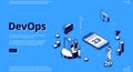 Landing page of development operations concept