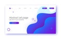 Landing page gradient waves background, banner for presentation, web site, business.