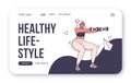 Sport, healthy lifestyle concept for landing page template.