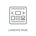 Landing page linear icon. Modern outline Landing page logo conce