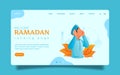 Landing Page A Man is doing Adzan in the night