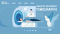 Landing Page Offers MRI as Medical Insurance Part Royalty Free Stock Photo