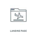 Landing Page outline icon. Thin style design from smm icons collection. Pixel perfect symbol of landing page icon. Web Royalty Free Stock Photo