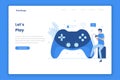 Landing page of playing video games