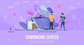 Landing Page Presenting Modern Coworking Center