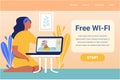 Landing Page Promoting Free Wi-Fi for Private Call