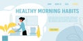 Landing page promoting healthy morning habits