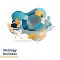 Landing Page Strategy Business vector illustration modern concept, can use for Headers of web pages, templates, UI, web, mobile