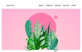 Landing Page -Summer Final Sale, leaves on the background