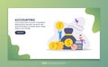 Landing page template of Accounting. financial freedom, saving money, investment. Modern flat design concept of web page design Royalty Free Stock Photo