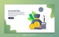 Landing page template of Accounting. financial freedom, saving money, investment. Modern flat design concept of web page design Royalty Free Stock Photo