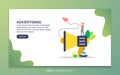 Landing page template of Advertising. Modern flat design concept of web page design for website and mobile website. Easy to edit Royalty Free Stock Photo