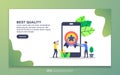 Landing page template of best quality. Modern flat design concept of web page design for website and mobile website. Easy to edit Royalty Free Stock Photo