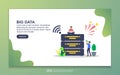 Landing page template of Big data. Modern flat design concept of web page design for website and mobile website. Easy to edit and