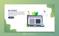 Landing page template of blogging. Modern flat design concept of web page design for website and mobile website. Easy to edit and Royalty Free Stock Photo