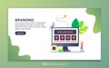 Landing page template of branding. Modern flat design concept of web page design for website and mobile website. Easy to edit and