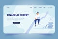 Landing page template for Business financial expert. Financial Growth
