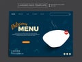 Landing page template for business food