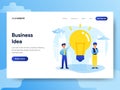 Landing page template of Business Idea Concept. Modern flat design concept of web page design for website and mobile website. Royalty Free Stock Photo