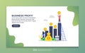 Landing page template of business profit. Modern flat design concept of web page design for website and mobile website. Easy to