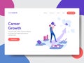 Landing page template of Career Development Concept. Modern flat design concept of web page design for website and mobile website. Royalty Free Stock Photo