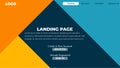 Landing Page template created with simple box objects