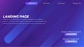 Landing Page template created with simple gradient background